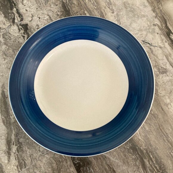 Todays Home Navy Blue Rimmed Small Plates 7" Used - Picture 1 of 4